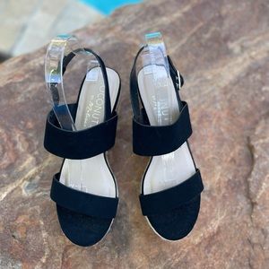 NWOT Coconuts by Matisse Black Espadrille Wedge Sandals